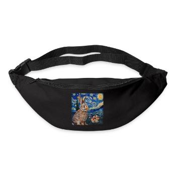 lapin de Pâques, Pâques, lapin, joyeuses Pâques, oeufs de Pâques - Sac banane - noir - Devant