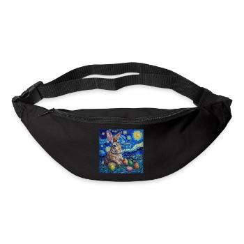 Osterhase, Ostern, Hase, frohe ostern, ostereier - Gürteltasche - Schwarz - Vorne