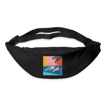 Cat, cat motif, pop art, gift, gift idea - Bum bag - black - Front