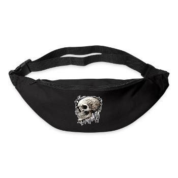 Skull / Totenkopf / Skelett / Gothic / Tattoo - Gürteltasche - Schwarz - Vorne