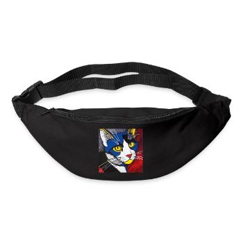 Katze, katzenmotiv - Gürteltasche - Schwarz - Vorne