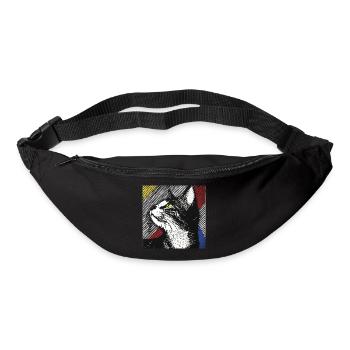 Cat, Cat Motif - Bum bag - black - Front