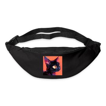 Katze, katzenmotiv - Gürteltasche - Schwarz - Vorne