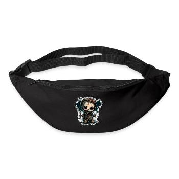 Poupée d’horreur / Halloween / Effrayant / Sombre - Sac banane - noir - Devant