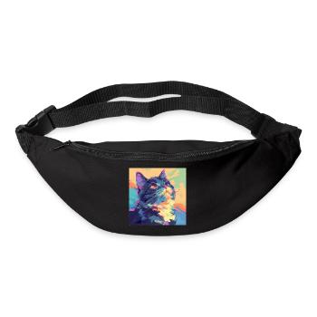 Katze, katzenmotiv - Gürteltasche - Schwarz - Vorne