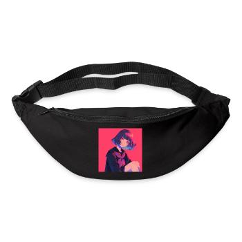 anime, schulmädchen, waifu, japan - Gürteltasche - Schwarz - Vorne