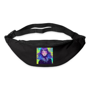 anime, gothic girl, waifu, japan - Gürteltasche - Schwarz - Vorne