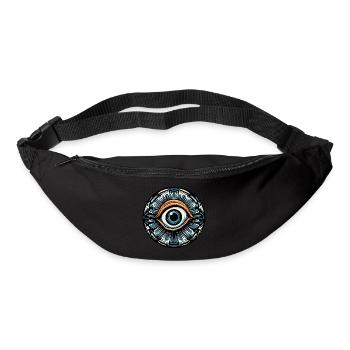 Psychedelic / Eye / Psychobilly / Comic / Colorful - Bum bag - black - Front