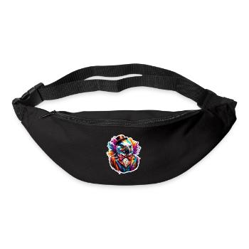 Clown Animal / Cirque / Drôle / Coloré / Spectacle / Oiseau - Sac banane - noir - Devant