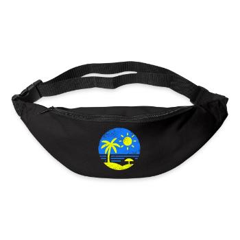 Vintage Beach Blue Yellow - Bum bag - black - Front