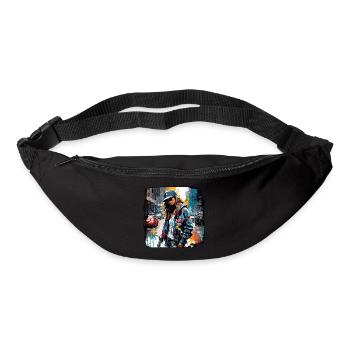 Rapper / Hip Hop / Song / Cool / Rhymes / Beat - Bum bag - black - Front