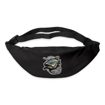 Fisch / Tier / Aquarium / Wasser / Teich / See - Gürteltasche - Schwarz - Vorne