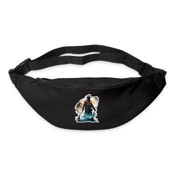 Angler Siluette / Fishing / Fish / Lake / Sport - Bum bag - black - Front
