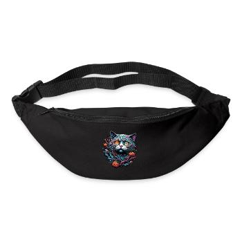 Cool Cat / Funny / Animal / Pet / Crazy - Bum bag - black - Front
