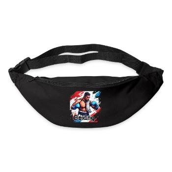 Boxer / Sport / Kampf / Arena / Boxring / Fäuste - Gürteltasche - Schwarz - Vorne