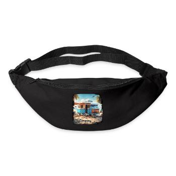 Camping-car / Camping-car / camping / Roadtrip / Voyage - Sac banane - noir - Devant