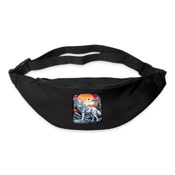 Wolf / Rudel / Wald / Wild / Tierwelt / heulen - Gürteltasche - Schwarz - Vorne