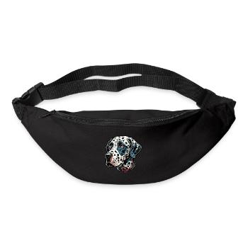 Dalmatien / Chien / Animal / Animal de compagnie / Aboiement - Sac banane - noir - Devant