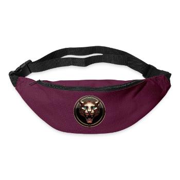 Futuristic Tech Panther Gold - Bum bag - burgundy - Front