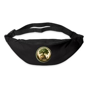Snail with a bonsai on the snail shell - Bum bag - black - Front