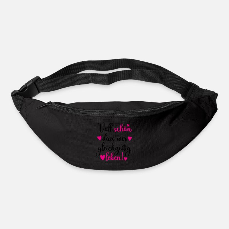 Geschenkidee Freundin, Freundschaft Spruch, Liebe - Gürteltasche - Schwarz