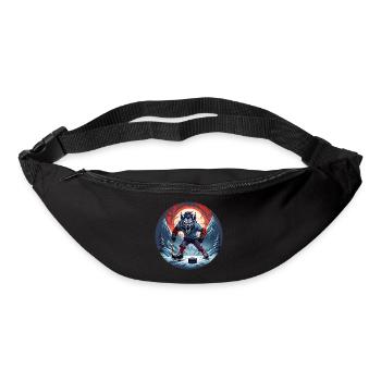 Spooky Halloween party costume werewolf ice hockey - Bum bag - black - Front