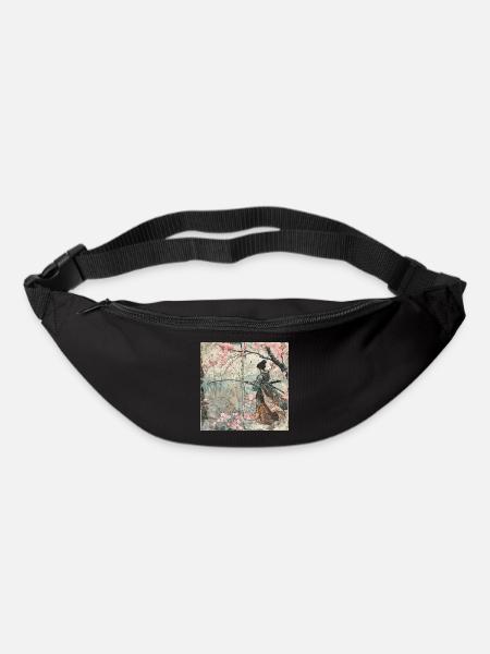 Japanisch, Samurai, Kirschblüte, Kunst, Ukiyo-E, s - Gürteltasche - Schwarz