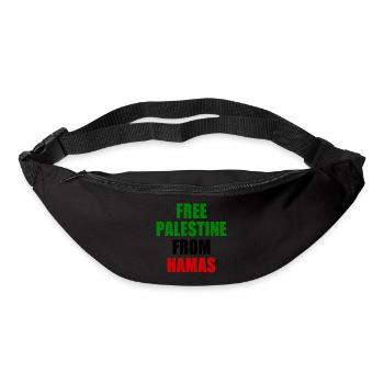 Israel - Free palestine - Sac banane - noir - Devant