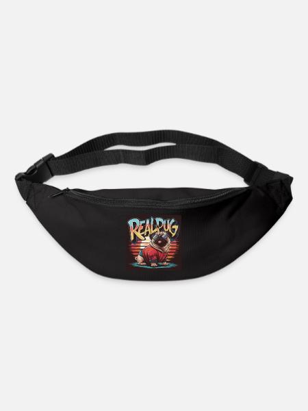 Mops Hundehalter Mops Pugs Real Pug - Gürteltasche - Schwarz