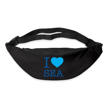 I LOVE SEA - Gürteltasche - Schwarz - Vorne