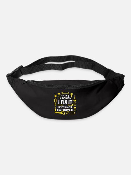 Wenn es kaputt ist, repariere ich es - DIY Spruch - Gürteltasche - Schwarz