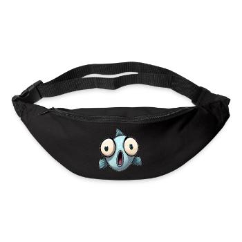 Fisch lustig Geschenk Funshirt Geschenk Idee lusti - Gürteltasche - Schwarz - Vorne