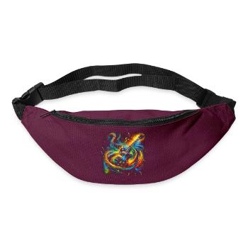 Colorful Guitar Expression - Bum bag - burgundy - Front