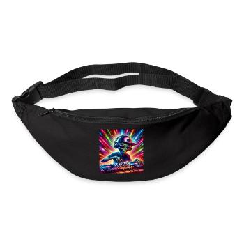 Techno Touriste Alien DJ Rave EDM Festival Tenue - Sac banane - noir - Devant