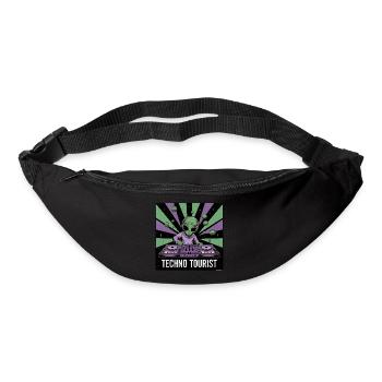 Techno Touriste Alien DJ Rave EDM Festival Tenue - Sac banane - noir - Devant