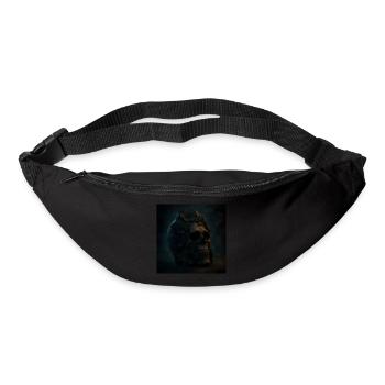 Cadeau de costume de squelette de citrouille d’Halloween - Sac banane - noir - Devant