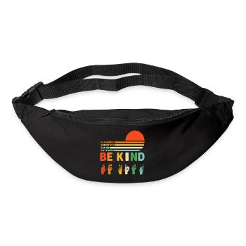 Dans un monde où l’on peut être n’importe quoi, être gentil - Sac banane - noir - Devant