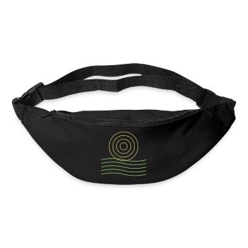 Abstraktes Sonnensymbol und Linien - Gürteltasche - Schwarz - Vorne