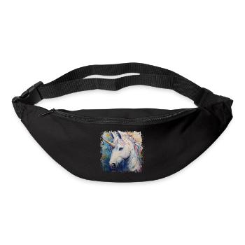 Farbenfrohes Einhorn Kunstwerk - Gürteltasche - Schwarz - Vorne