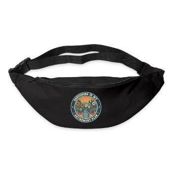 Le jardinage est mon plan de retraite - Sac banane - noir - Devant