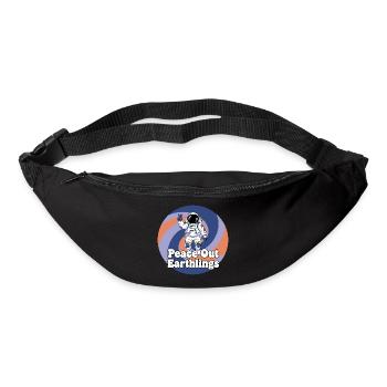 Astronaute Peace Out Terriens - Sac banane - noir - Devant