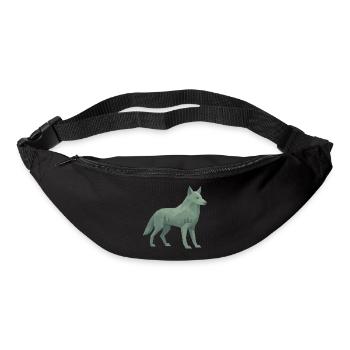 Geometrischer Wolf - Gürteltasche - Schwarz - Vorne