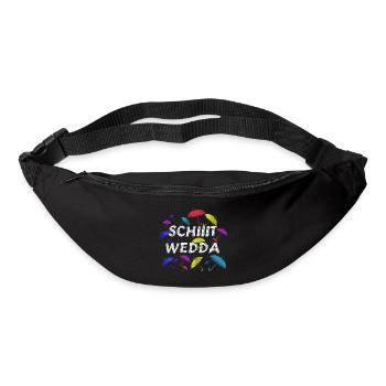 Schiet Wedda: Colorful Umbrella Art - Bum bag - black - Front