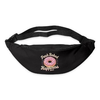 Bonheur fraîchement cuit – Donut - Sac banane - noir - Devant