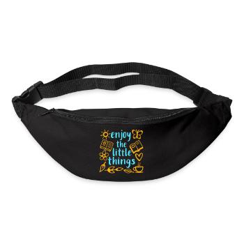 Profitez des petites choses Gratitude Pleine conscience - Sac banane - noir - Devant