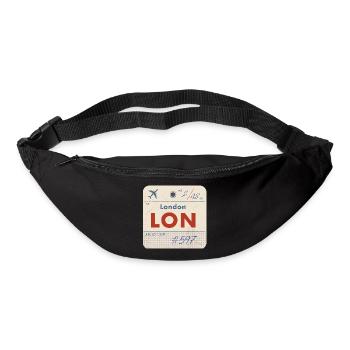 London LON Vintage Airline Tag - Gürteltasche - Schwarz - Vorne