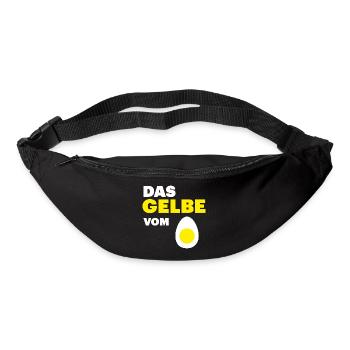 Chicken Fans - Rooster - Rooster - Egg yolk - Bum bag - black - Front