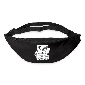 Mon père dessine mieux que ton père - Sac banane - noir - Devant