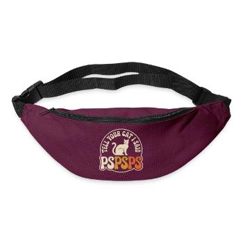 Cat Tell Your Cat Pspsps Cat Mum Meow Cats - Bum bag - burgundy - Front