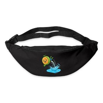 Éclaboussures de pastèque, ambiances de piscine d’été, mesdames - Sac banane - noir - Devant